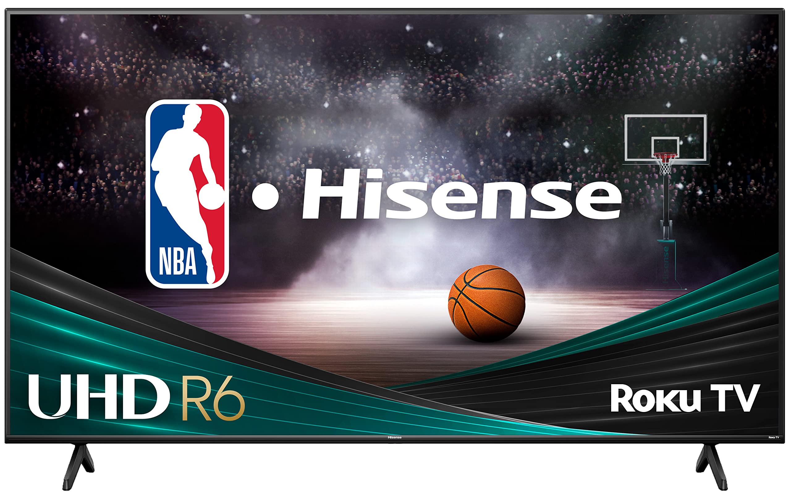Hisense 65 英寸 R6 系列 4K 超高清智能 Roku 电视，兼容 Alexa、杜比视界 HDR、DTS 工作室音效、游戏模式 (65R6G)，黑色