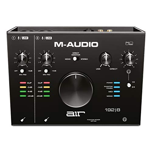 M-Audio AIR 192 | 8-2进4出USB音频/ MIDI接口，带有Pro-Tools和Ableton Live以及Studio级FX和Instruments的录音软件