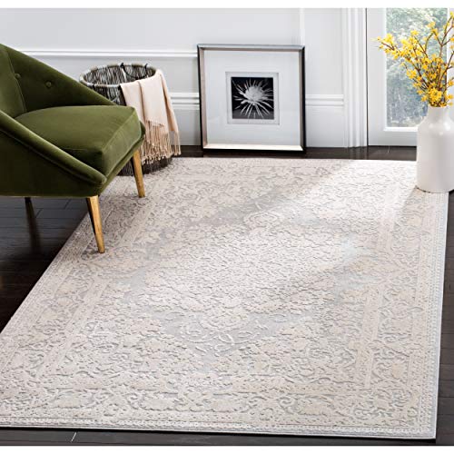 Safavieh Reflection Collection RFT664C浅灰色和奶油色地毯（6'7'方形）