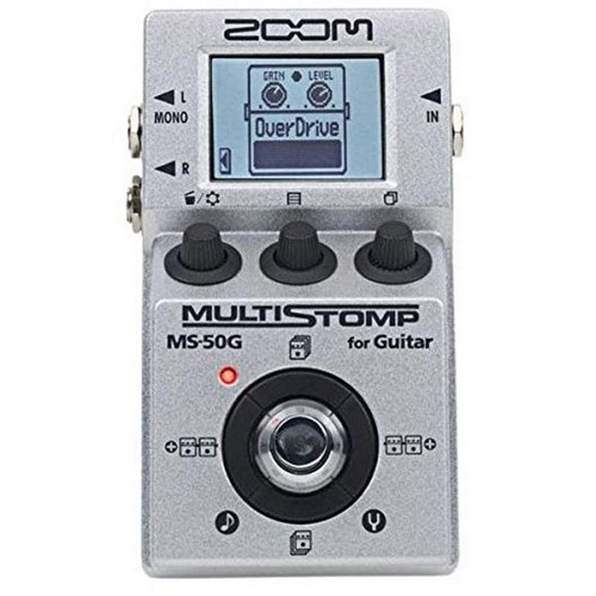 Zoom MS-50G MultiStomp 吉他效果踏板，单块效果器尺寸，100 种内置效果，调音器...