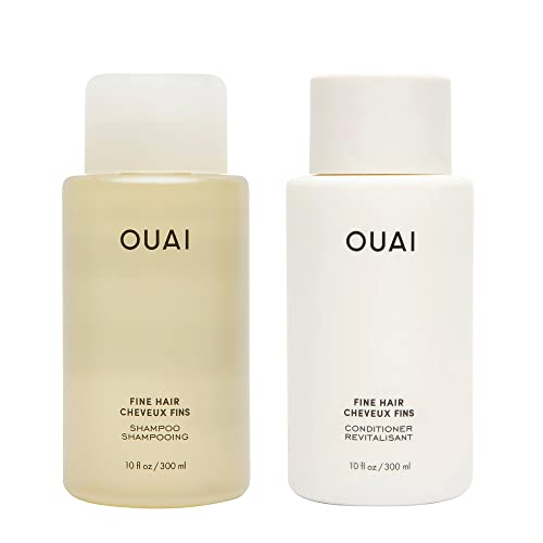 OUAI 洗发水+护发素套装。不含硫酸盐。每个 10 盎司。
