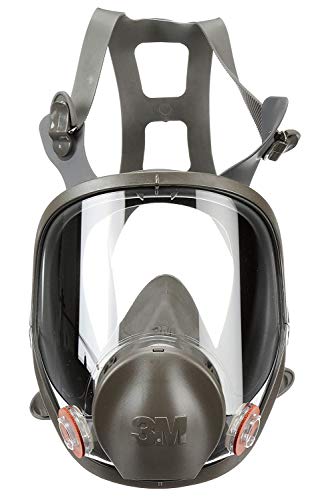 3M Safety Safety 142-6800 安全可重复使用全面罩呼吸器，灰色，中号...