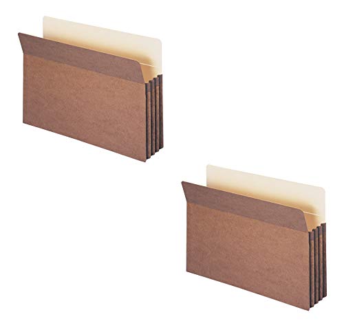 Smead 文件袋，直切标签，3-1/2 英寸扩展，Legal 尺寸，重新放置，每盒 25 个 (74224)