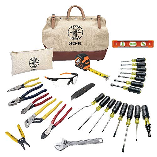 Klein Tools 工具 80028 电工手动工具套装 - 28 件、钳子、螺丝刀、螺母起子、扳手等