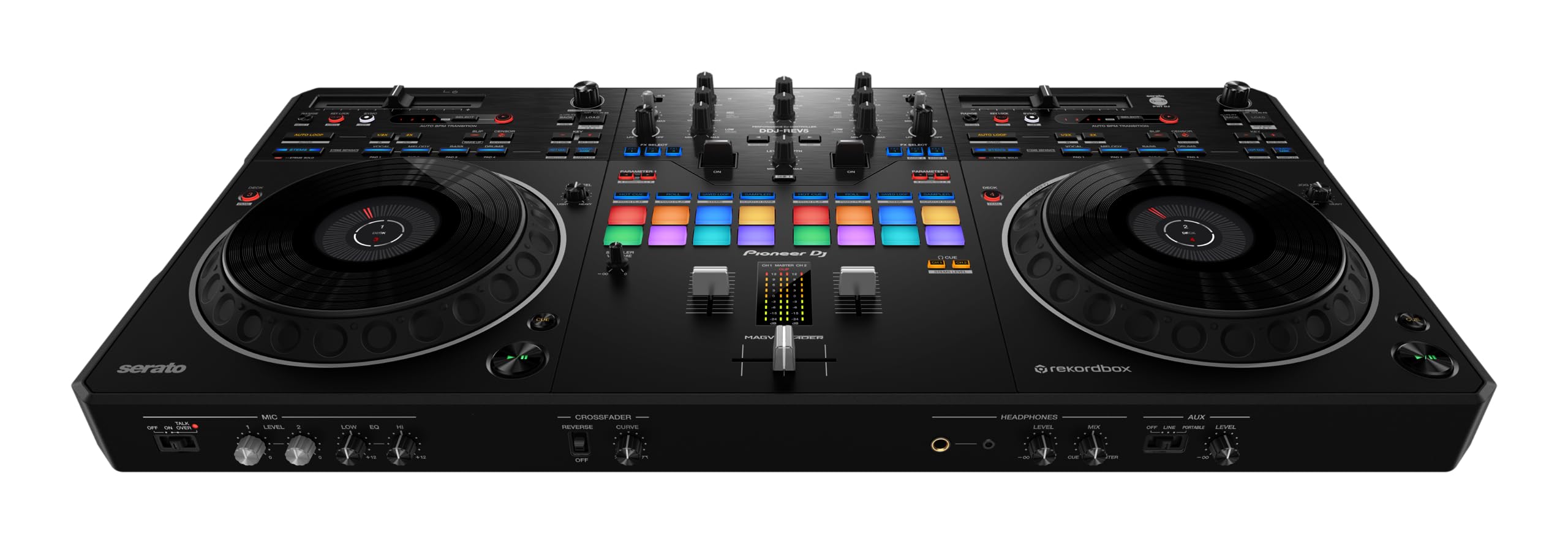 Pioneer DJ DDJ-REV5 4-deck DJ Controller with St...