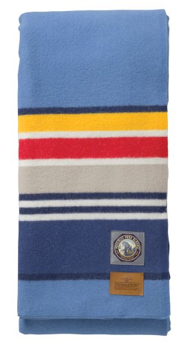 Pendleton ，国家公园毯子，优胜美地浅蓝色，全尺寸（80英寸x 90英寸）