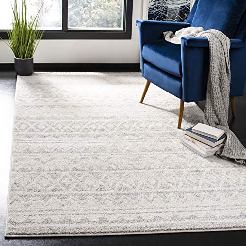 Safavieh 阿迪朗达克（Adirondack）系列ADR119B象牙色和灰色区域（9'x 12'）地毯，...