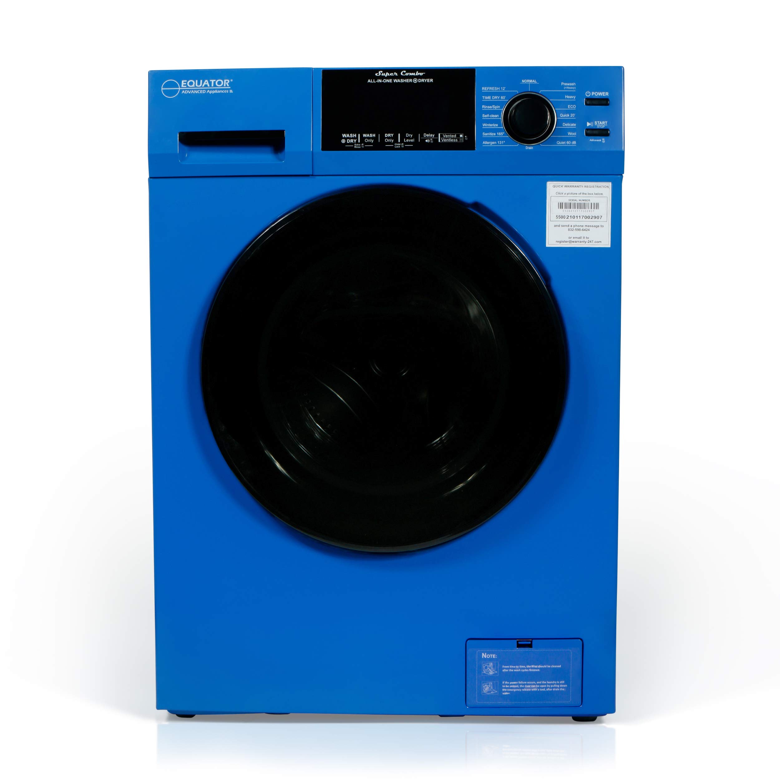 Equator Ver3 1.9 cf Combo Washer Vented/Ventless Dry-Color Coded Display