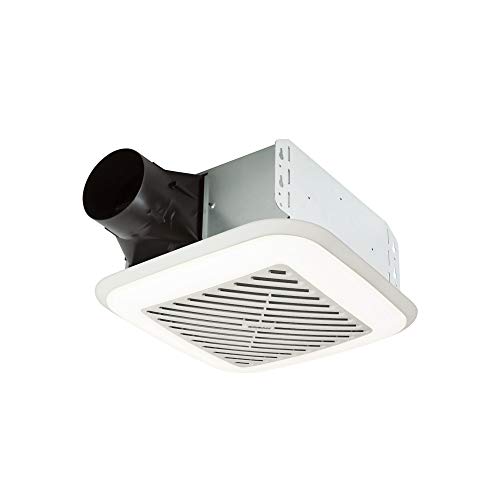 Broan-NuTone -Nutone 791LEDM InVent 系列单速风扇，带 LED 灯，天花板房间侧安装浴室排气扇，能源之星认证，1.5 Sones，白色，110 CFM 1.5 Sones