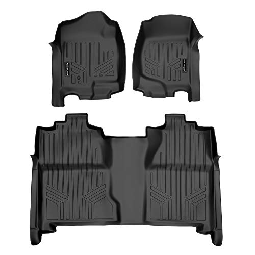 MAX LINER MAXLINER 脚垫 2 排衬垫套装黑色适用于 2007-2013 Silverado/Sierra 1500 双排座驾驶室 - 2007-2014 2500/3500 HD 双排座驾驶室