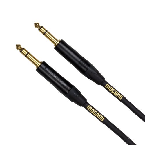 Mogami GOLD TRS-TRS 平衡音频跳线，1/4' TRS 公插头，金触点，直型连接器...