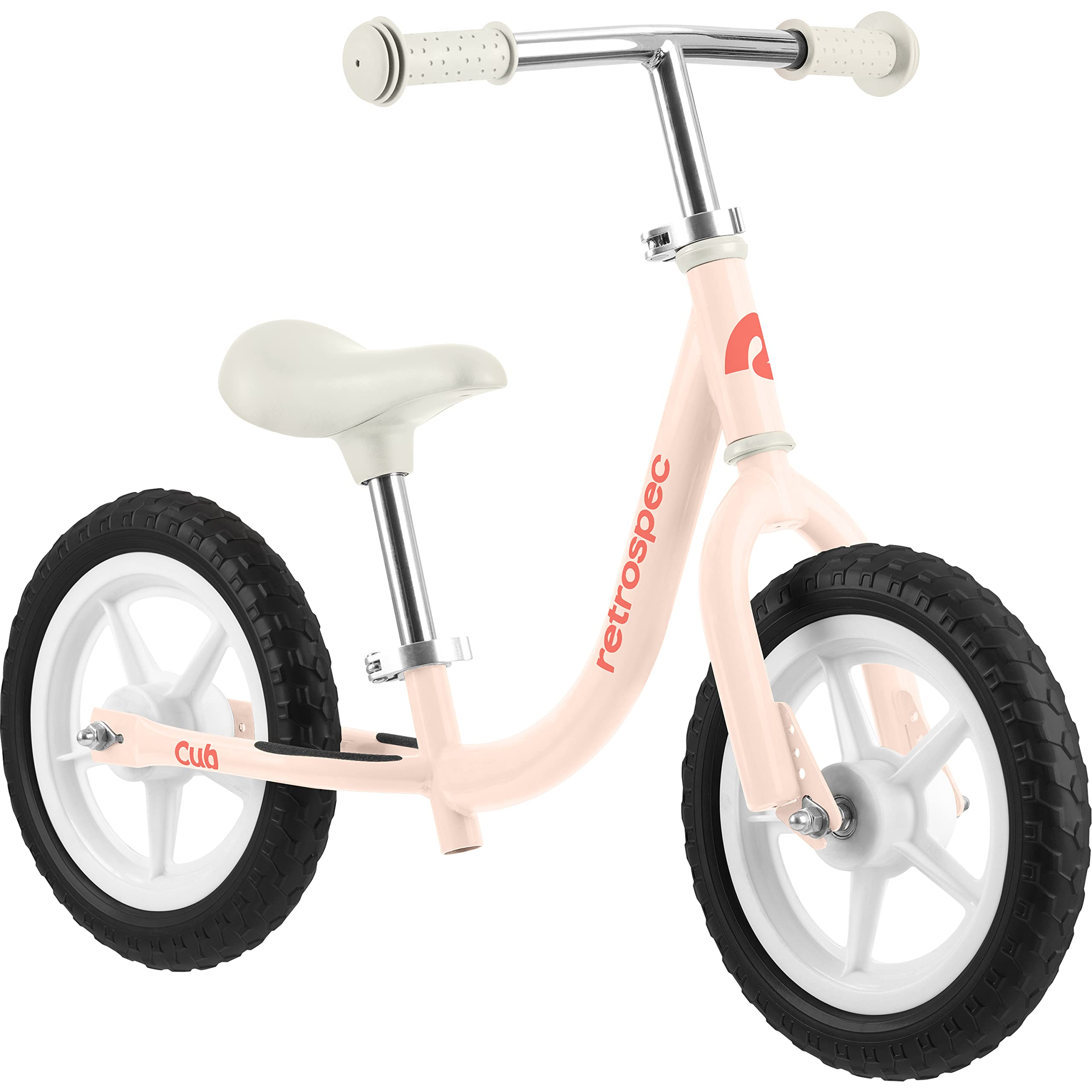 Retrospec Cub 幼儿 12 英寸平衡自行车，18 个月 - 3 岁，无踏板初学者儿童自行车，适合女孩和男孩，防漏气轮胎、可调节座椅和耐用框架