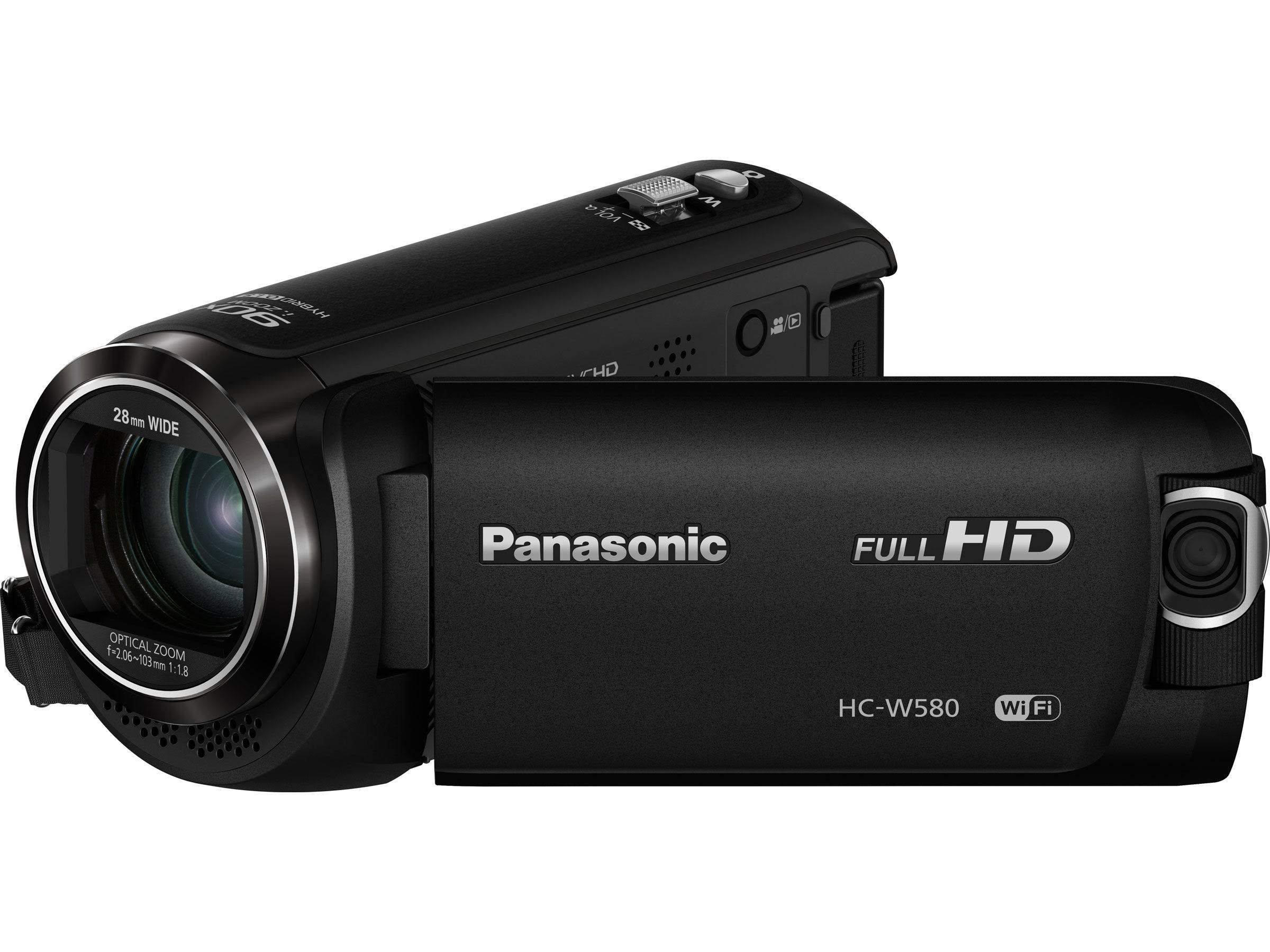 Panasonic HC-W580K具有Wi-Fi的全高清便携式摄像机，内置多场景双摄（黑色）