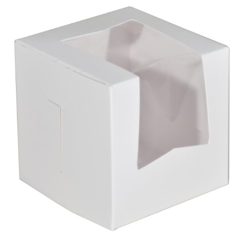 Southern Champion Tray 23033 纸板白色带锁角窗面包盒，4' 长 x 4' 宽 x 4' 高（每箱 200 个）