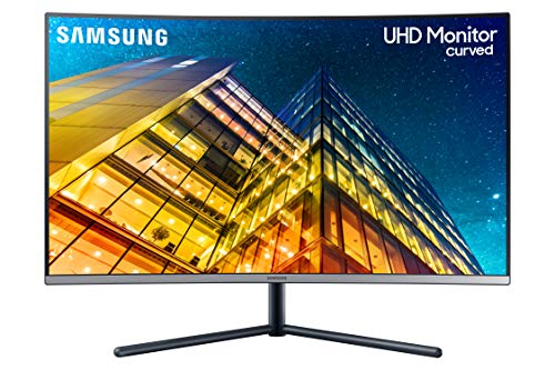 Samsung UR59 系列 32 英寸 4K 超高清 (3840x2160) 电脑显示器，曲面，HDMI，显示端口，3 边无边框，护眼模式 (LU32R590CWNXZA)