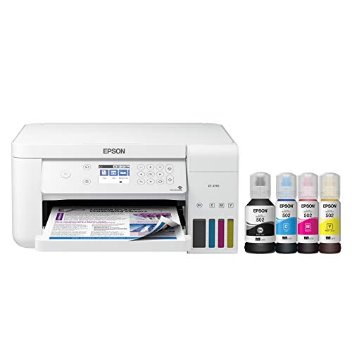Epson EcoTank ET-3710 无线彩色喷墨一体化超级罐打印机，白色