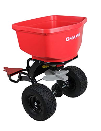 Chapin 8620B 150 lb Tow Behind Spreader with Auto- 停止，红色 8620B 150 磅牵引吊具，带自动停止功能