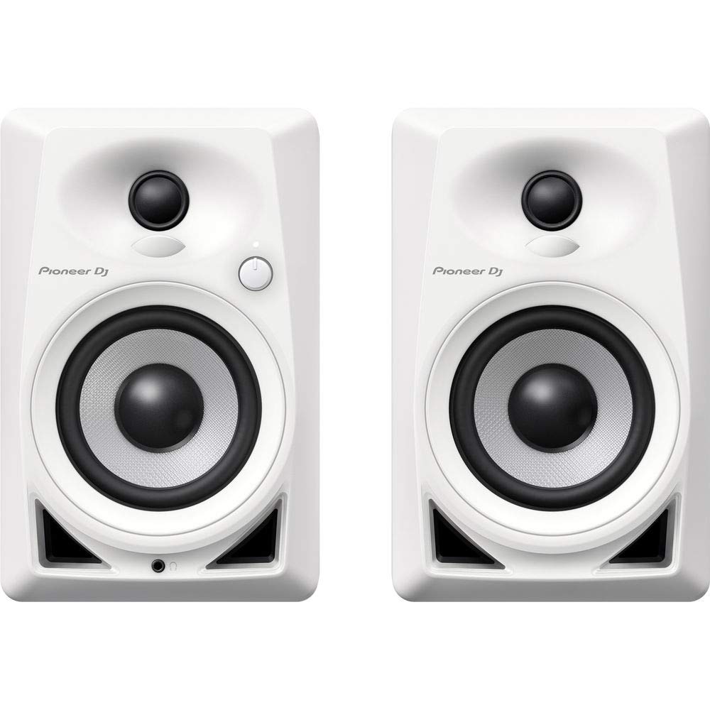 Pioneer DJ DM-40-W - 21W 4' 双向有源监听器 - 白色（一对）