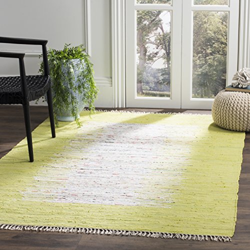 Safavieh Montauk Collection MTK711J手工编织的棉质地毯，9'x 12'，象牙/柚子