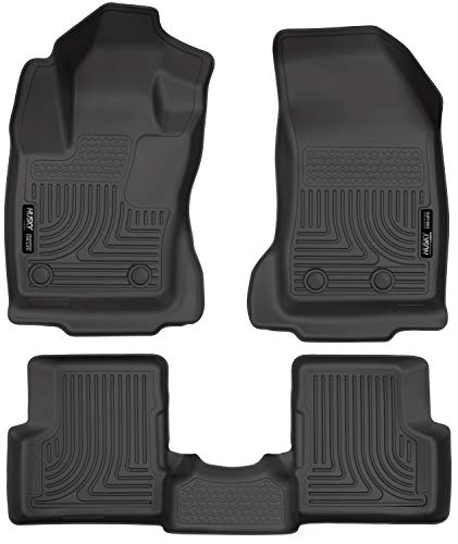 Husky Liners 耐风雨系列|前排和第二排座椅地板衬垫 - 黑色 | 99081 | 99081适合 ...