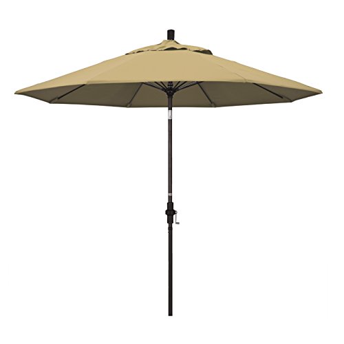 California Umbrella GSCUF908117-F67 9英寸圆形铝杆玻璃纤维肋骨市场天井伞，...