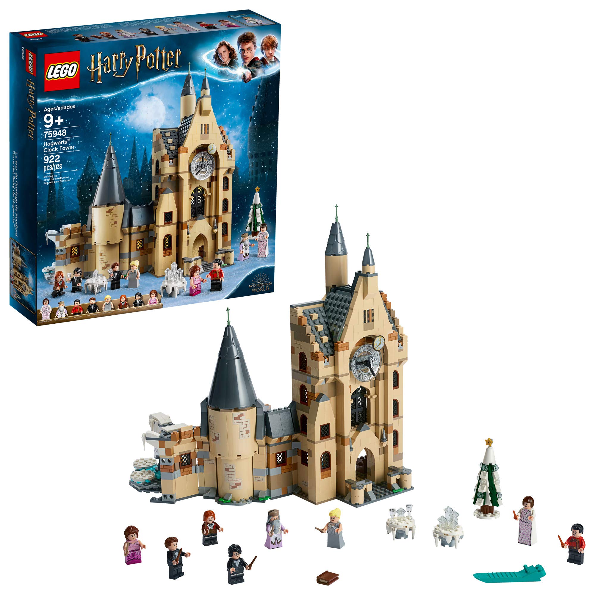 LEGO 哈利·波特霍格沃茨钟楼 75948 拼搭和玩乐塔楼套装，含哈利·波特小人仔、热门哈利·波特礼物和玩具...