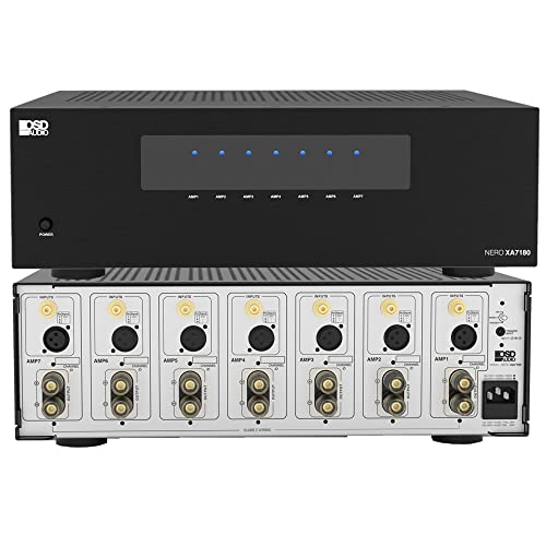 OSD Audio OSD Nero XA7180 H 级 130W 7X 通道家庭影院放大器 RCA XLR 输入，发烧级 H 级技术