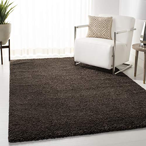 Safavieh August Shag Collection AUG900T 1.18英寸厚区域地毯，9'x 12'，棕色