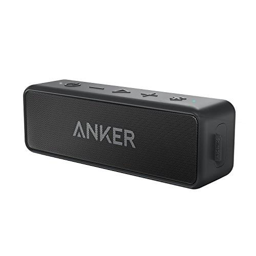 Anker SoundCore 2 便携式蓝牙扬声器，具有更好的低音、24 小时播放时间、66 英尺蓝牙范围、...