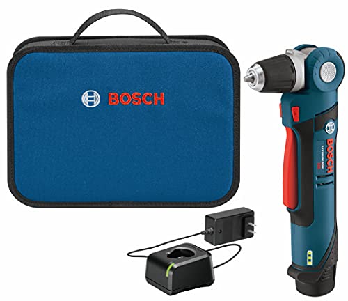 Bosch PS11-102 12 伏锂离子最大 3/8 英寸直角钻/起子套件，带 (1) 个高容量电池和充电...