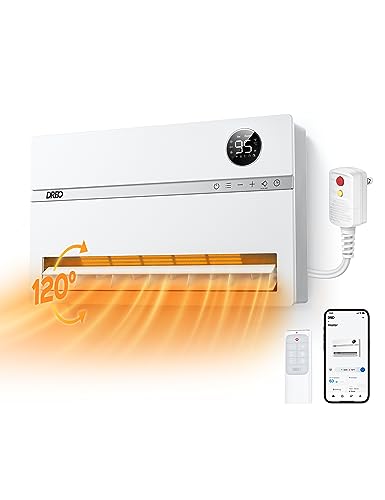 Dreo 浴室壁挂式取暖器，带 ALCI 插头的智能小型取暖器，1500W，120 垂直振动，可调节恒温器，2...
