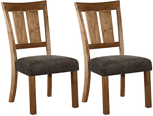 Ashley Furniture Ashley的签名设计-Tamilo餐厅软包餐椅-2套-休闲风格-灰色/棕色