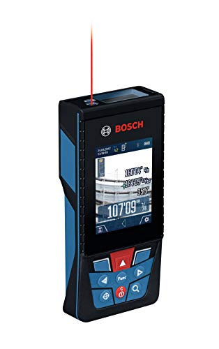 Bosch GLM400C Blaze 户外 400 英尺蓝牙连接激光测量，带摄像头和 AA 电池
