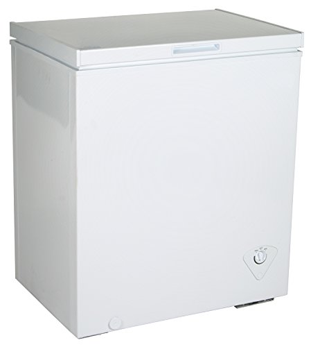 Koolatron KTCF155 5.5 立方英尺（155 升）卧式冷冻柜，带可调节恒温器 - 无 CFC，...