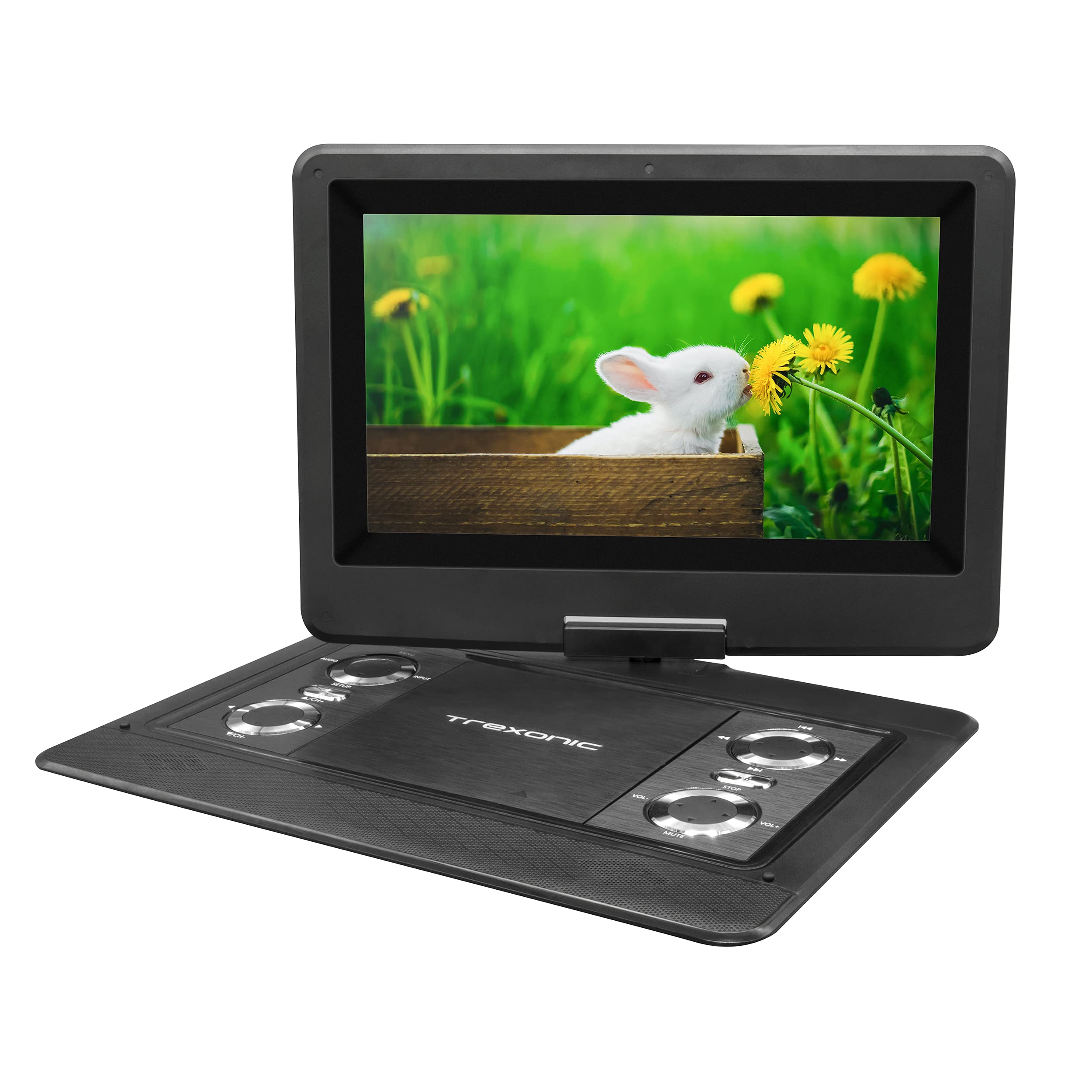 Trexonic 12.5 英寸便携式电视+DVD 播放器，带彩色 TFT LED 屏幕和 USB/HD/AV 输入