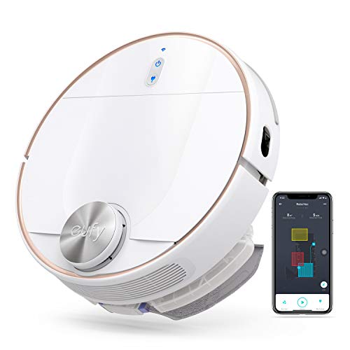 Eufy by Anker，RoboVac L70 Hybrid，扫地机器人，iPath 激光导航，扫地拖地二合一，Wi-Fi，实时测绘，2200Pa 强力吸力，安静，适用于硬木地板到中绒地毯