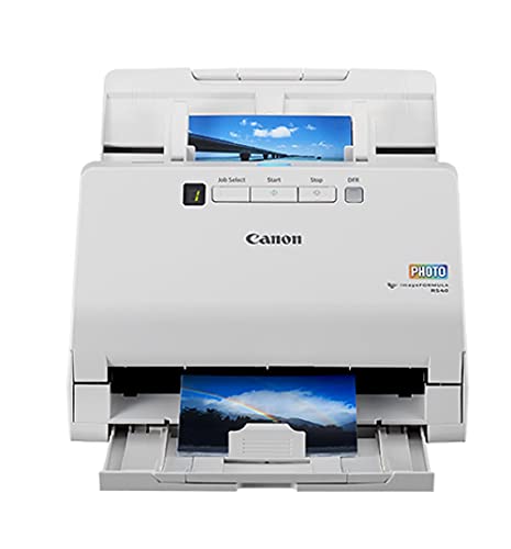 Canon imageFORMULA RS40 照片和文档扫描仪 - 适用于 Windows 和 Mac - 扫描照片 - 鲜艳的色彩 - USB 接口 - 1200 DPI - 高速 - 轻松设置