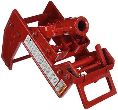 Qualcraft 2601 便携式墙壁插座，适用于 1-1/2 X 3-1/2 英寸杉木杆或 1 英寸外径钢管，可锻铸铁，红色