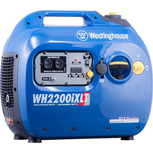 Westinghouse Outdoor Power Equipment Westinghouse WH2200iXLT 超静音便携式变频发电机 1800 额定功率和 2200 峰值瓦，燃气供电