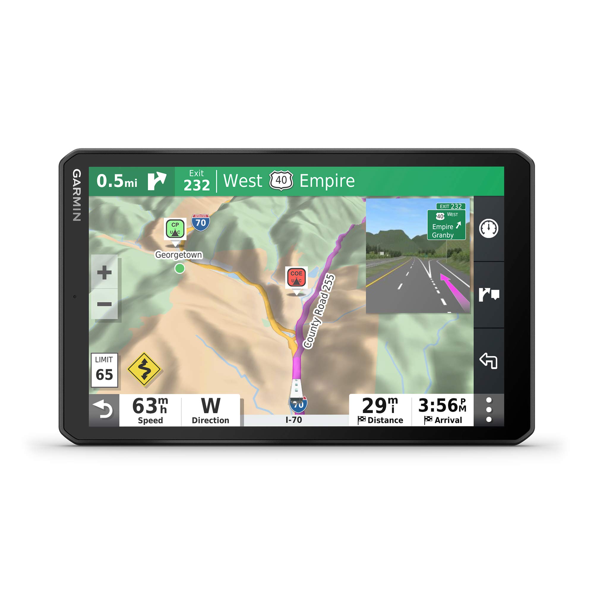 Garmin RV 890，适用于房车的 GPS 导航器，具有边到边 8 显示屏、预装露营地、自定义路线等