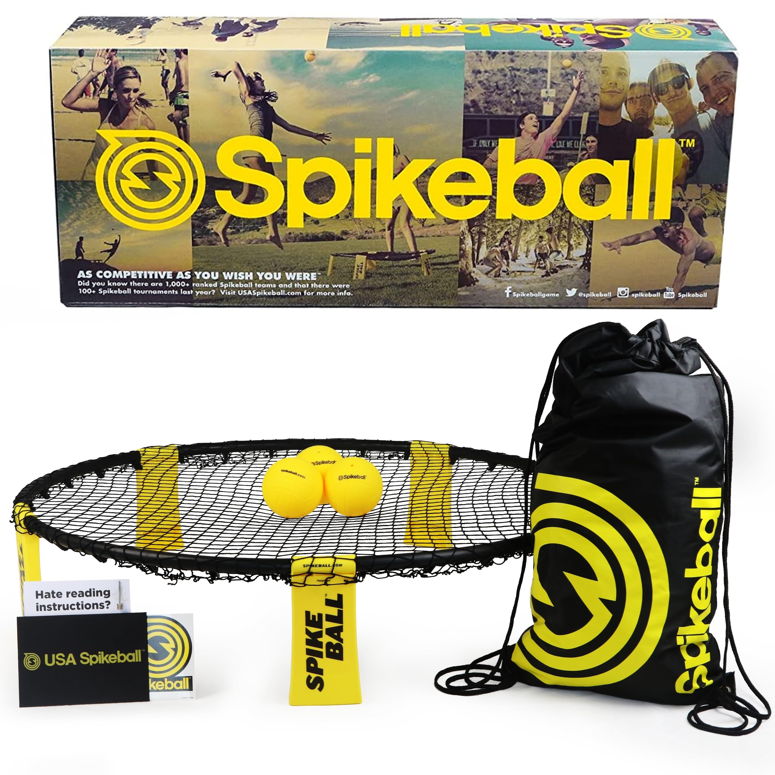 Spikeball 标准 3 球套件 - 适合后院、海滩、公园、室内游戏