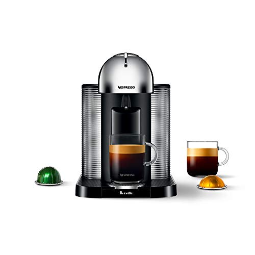 Nespresso Vertuo 咖啡机和浓缩咖啡机，5 杯，镀铬...