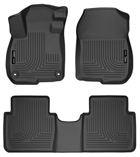 Husky Liners 耐风雨系列|前排和第二排座椅地板衬垫 - 黑色 | 99401 | 99401适合 ...