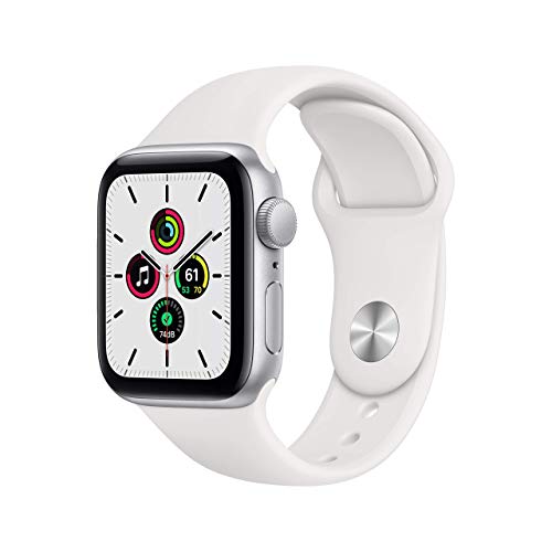 Apple Watch SE（GPS，40 毫米）- 银色铝制表壳搭配白色运动表带（更新）