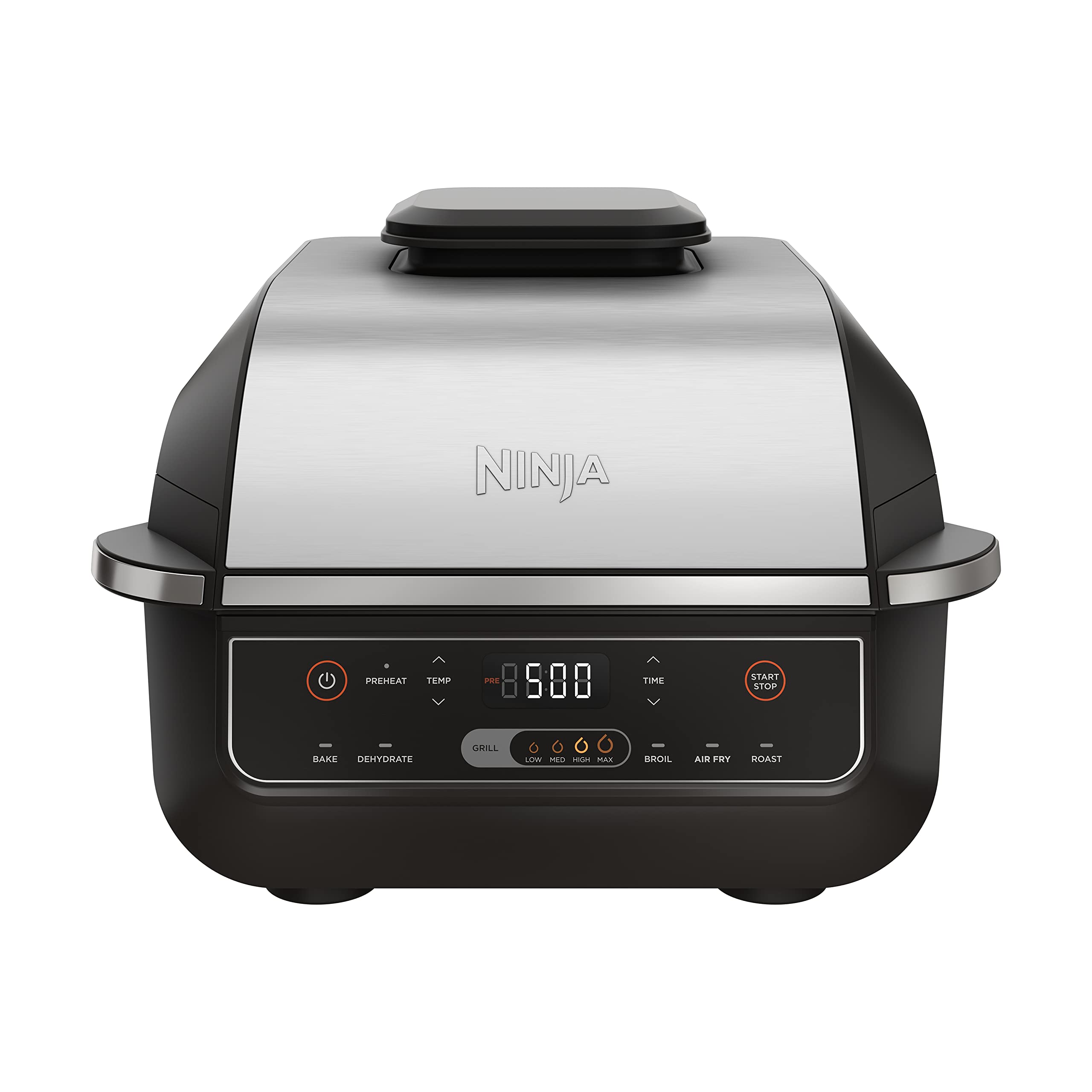 Ninja EG201 Foodi 6 合 1 室内烧烤炉，带空气炸锅、烘烤、烘烤、烧烤和脱水功能，第二代，可...
