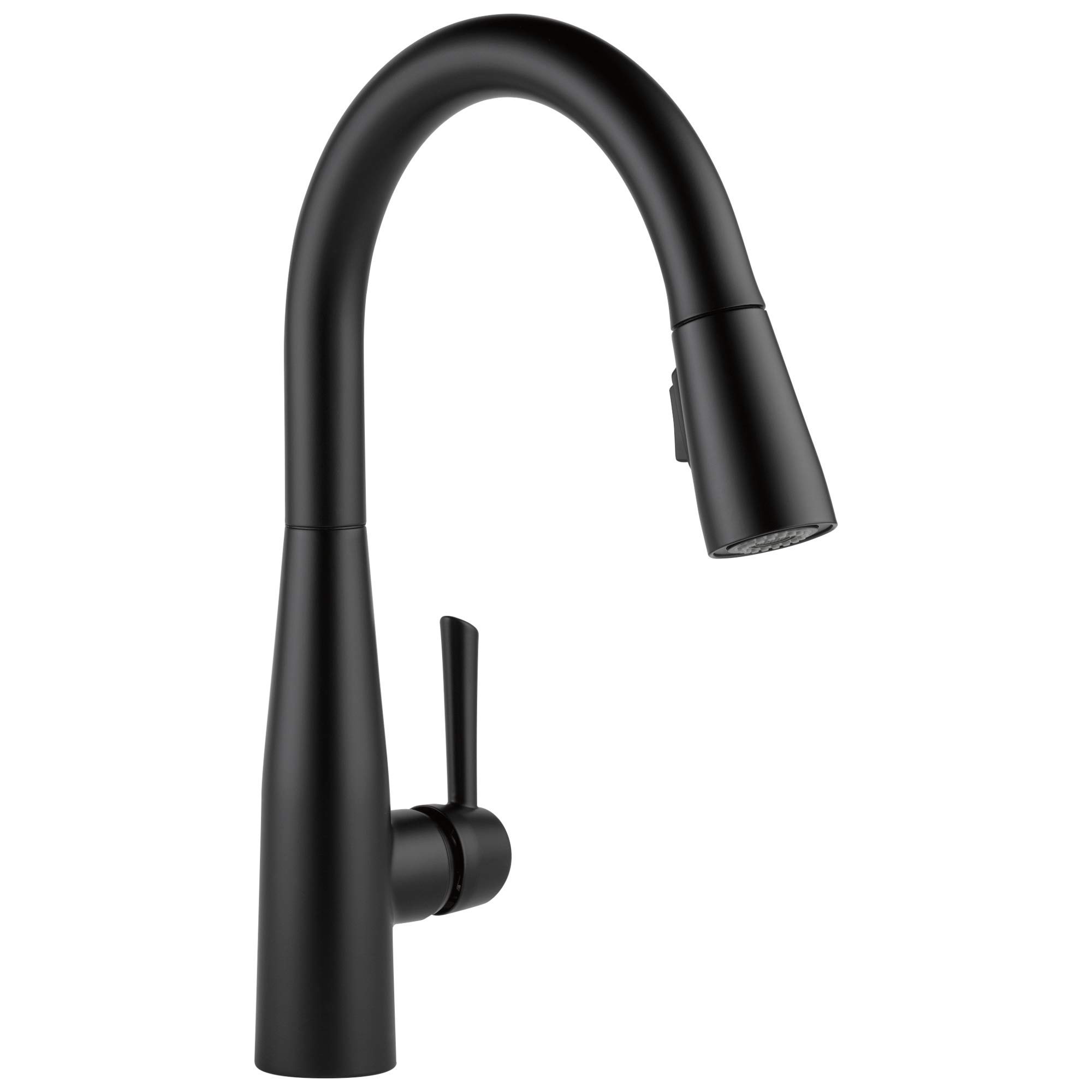 Delta Faucet Essa 哑光黑色厨房水龙头黑色，带下拉式喷雾器的厨房水龙头，厨房水槽水龙头，厨房水...