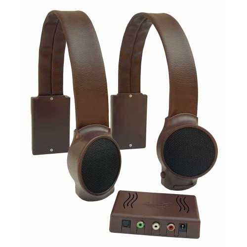 Audio Fox 沙发和扶手椅无线电视扬声器 适用于听障人士的辅助便携式电视扬声器，带 RF 无线、灵活连接...