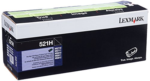 Lexmark 零售包装中的 52D1H00 MS710 MS711 MS810 MS811 MS812 碳粉盒（黑色）