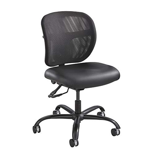 Safco 产品 Vue 密集使用任务椅，额定重量达 500 磅，凉爽网状靠背，瀑布边缘座椅...