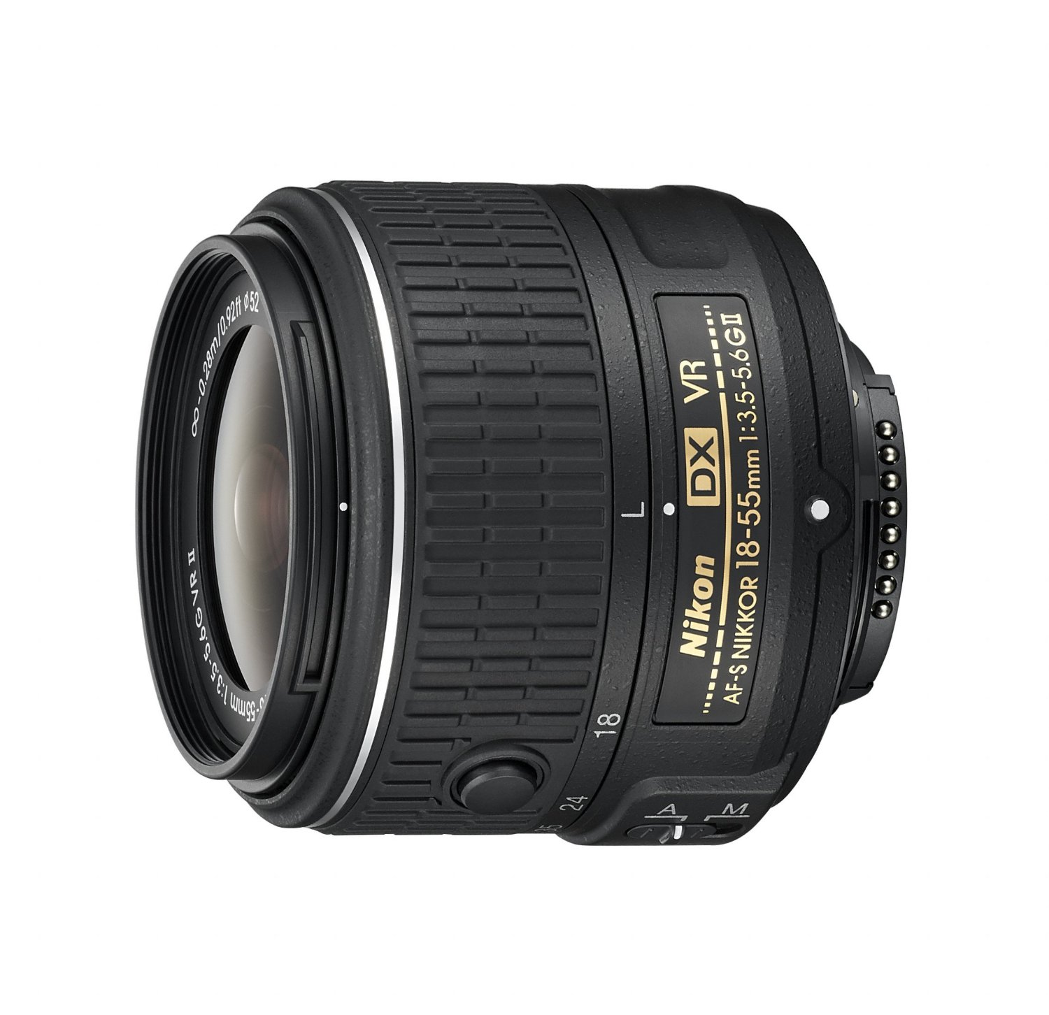 Nikon AF-S DX尼克尔18-55mm f / 3.5-5.6G减震II变焦镜头，具有自动对焦功能，适用于DSLR相机